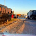 حادثة سير بعد اصطدام بين حافلة نقل المستخدمين وشاحنة كبيرة بمدخل الجرف الأصفر بالجديدة